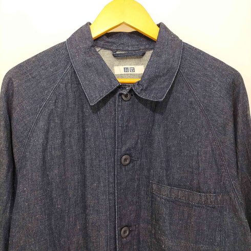 ユニクロ UNIQLO 2023SS コットンリネン ユーティリティデニムジャケット メンズ JPN:XL