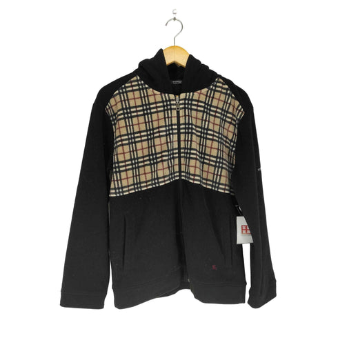 バーバリーブラックレーベル BURBERRY BLACK LABEL ノバチェック切り替えフリースジップアップパーカー メンズ 3