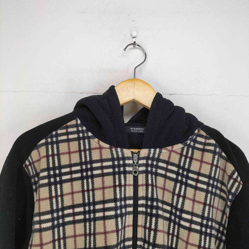 バーバリーブラックレーベル BURBERRY BLACK LABEL ノバチェック切り替えフリースジップアップパーカー メンズ 3