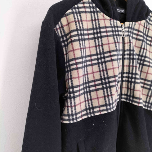 バーバリーブラックレーベル BURBERRY BLACK LABEL ノバチェック切り替えフリースジップアップパーカー メンズ 3