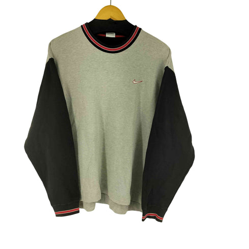 ナイキ NIKE 90S 白タグ フロントスウォッシュロゴスウェット リブボーダー メンズ JPN:XL