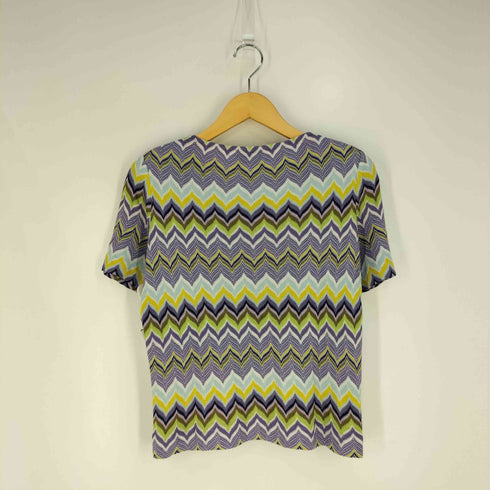ミッソーニ MISSONI イタリア製 総柄 レーヨンシルクニット Tシャツ レディース 11