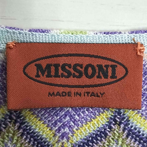 ミッソーニ MISSONI イタリア製 総柄 レーヨンシルクニット Tシャツ レディース 11