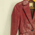ユナイテッドアローズ UNITED ARROWS WORK FOR HOLIDAY 花柄 型押し カウレザージャケット レディース JPN:36