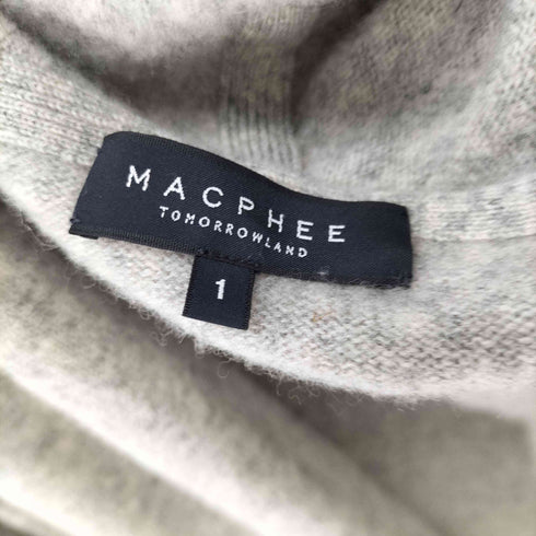 マカフィー MACPHEE カシミヤ混オーバーサイズフーデッドカーディガン レディース JPN:1