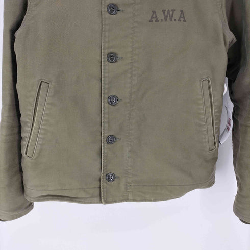 エーダブルエー A.W.A ロゴ ステンシル プリント N-1 デッキジャケット メンズ 40