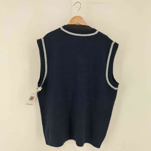 アヴィレックス AVIREX AVIREX VARSITY フロントロゴ刺繍 Vネックアクリルベスト メンズ import:XL