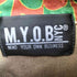 エムワイオービーエヌワイシー M.Y.O.B NYC RETRO BUTTON UP SHIRT フェイクスエード×ベルベット 切り替え カットアウトシャツ レディース FREE