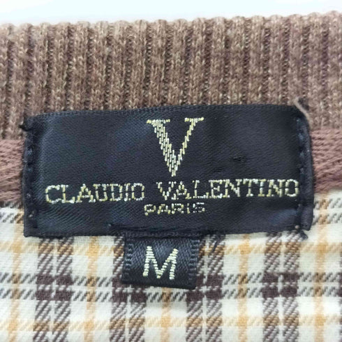 クラウディオバレンティノ CLAUDIO VALENTINO 裏地チェック クルーネックスウェット メンズ JPN:M