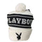 プレイボーイ PLAYBOY PL-KNCP01 ロゴ刺繍ボンボンビーニー メンズ