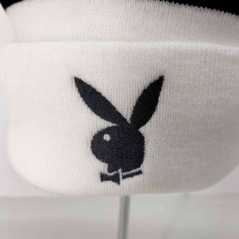 プレイボーイ PLAYBOY PL-KNCP01 ロゴ刺繍ボンボンビーニー メンズ
