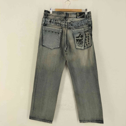 PAG JEANS DEATH KNIGHT スカル ストレートデニムパンツ メンズ