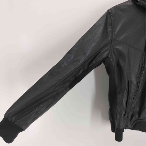 ザラ ZARA エコレザー ジップフーディー メンズ