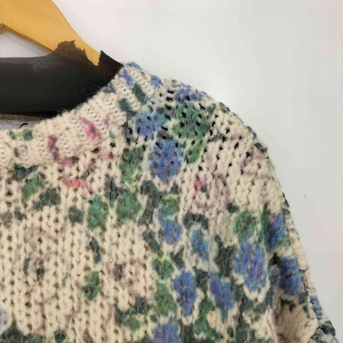 ザラ ZARA 花柄 ローゲージニット レディース import:L