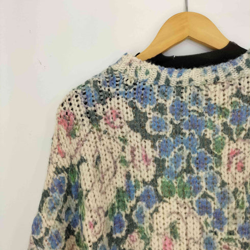 ザラ ZARA 花柄 ローゲージニット レディース import:L