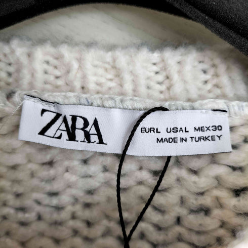 ザラ ZARA 花柄 ローゲージニット レディース import:L