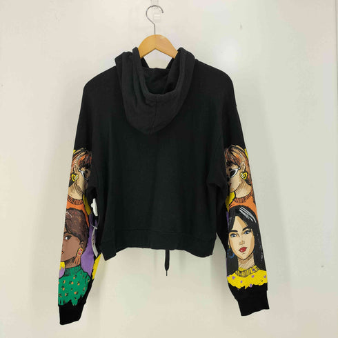 ザラ ZARA イラストプリント プルオーバーパーカー レディース import:L