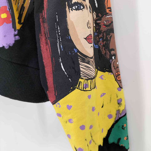 ザラ ZARA イラストプリント プルオーバーパーカー レディース import:L