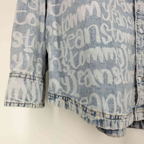 トミージーンズ tommy jeans SKATE FIT ジャガード デニム シャツ メンズ import:L