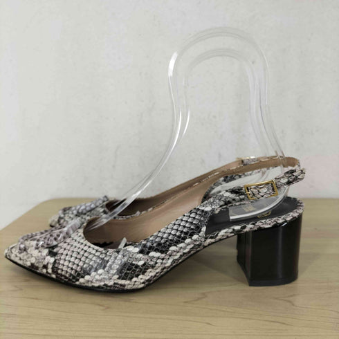 CAVALLI CLASS MADE IN ITALY パイソン柄 VIBRAMソール ヒールパンプス レディース JPN:39
