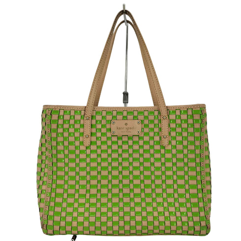 ケイトスペードニューヨーク kate spade NEW YORK ロゴプレート 編み込み トート バッグ レディース