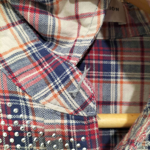 フェイスコネクション FAITH CONNEXION スタッズ チェックシャツ メンズ import:XS