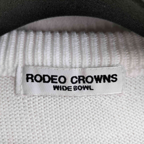 ロデオクラウンズワイドボウル RCWB/RODEO CROWNS WIDE BOWL スクリプトデニムロゴニットトップス レディース FREE