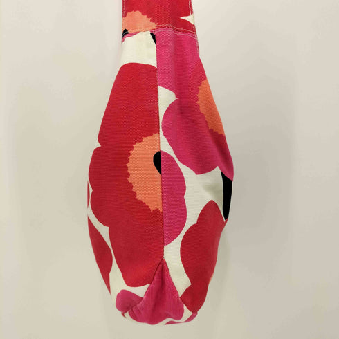 マリメッコ marimekko ウニッコレッド キャンバスショルダーバッグ レディース