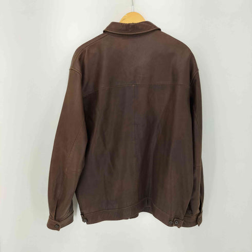 ポロバイラルフローレン Polo by RALPH LAUREN 90S 裏地千鳥格子 レザースウィングトップ メンズ import:L