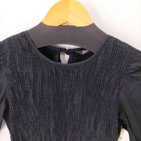 ザラ ZARA ポプリンパネルミディワンピース レディース import:XS