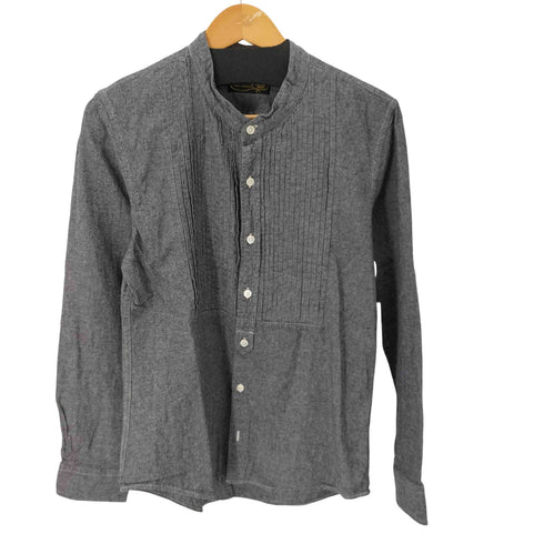 ラングラー Wrangler フロントプリーツデザイン ノーカラー L/S シャツ レディース JPN:M