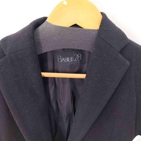 バジーレヴェントット BASILE28 カシミヤ混 ウール チェスター ロングコート レディース 40