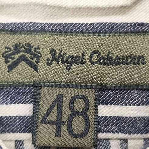 ナイジェルケーボン NIGEL CABOURN リネン100 ストライプロングシャツ メンズ JPN:48