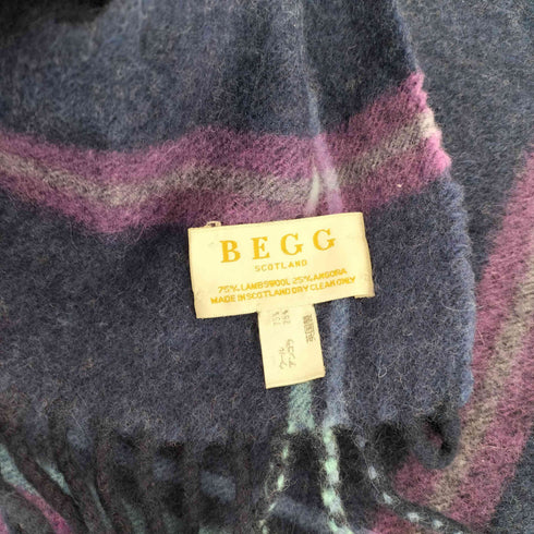 BEGG アンゴラ混 スコットランド製 マフラー レディース