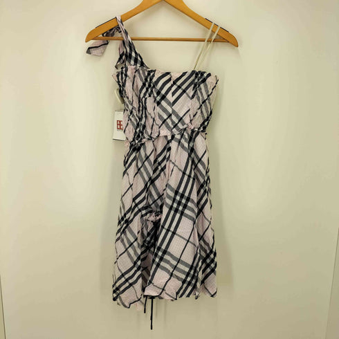 バーバリーブルーレーベル BURBERRY BLUE LABEL チェック柄チュニックワンピース レディース 36