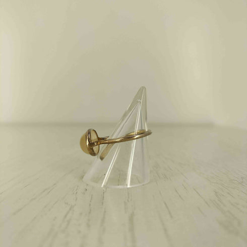 ODUL moon walk ring 925刻印 ゴールデンルチルクォーツリング レディース 8号