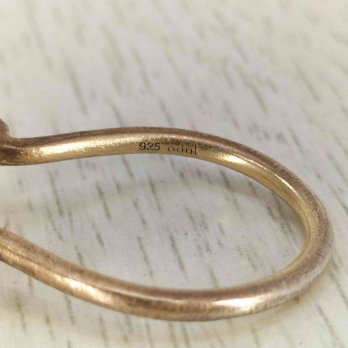 ODUL moon walk ring 925刻印 ゴールデンルチルクォーツリング レディース 8号