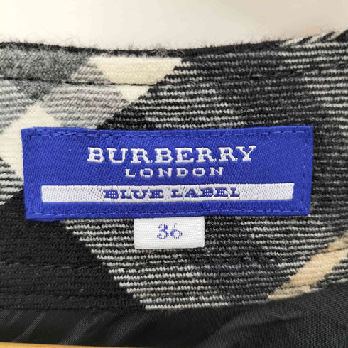 バーバリーブルーレーベル BURBERRY BLUE LABEL チェック柄チュニックワンピース レディース 36