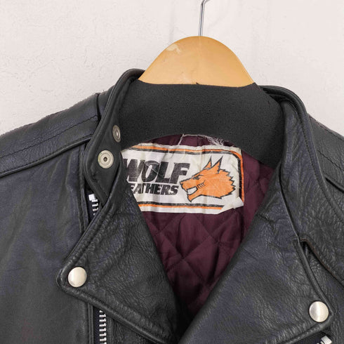 WOLF LEATHERS セミダブル ライダースジャケット ロンジャン メンズ
