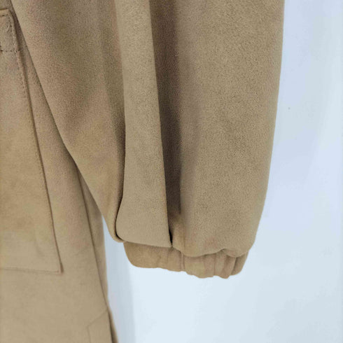 ザラ ZARA ノーカラーフェイクスエードコート レディース import:XS