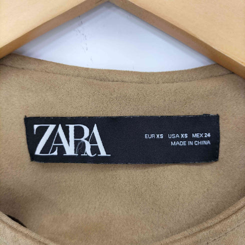 ザラ ZARA ノーカラーフェイクスエードコート レディース import:XS