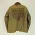 ユーエスネイビー U.S.NAVY 40S N-1 U.S.N. BROWN FIELD ステンシルプリント WALDES コの字留め ジップ ジャングルクロス デッキジャケット アルパカファー メンズ