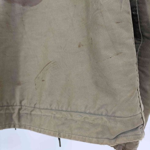 ユーエスネイビー U.S.NAVY 40S N-1 U.S.N. BROWN FIELD ステンシルプリント WALDES コの字留め ジップ ジャングルクロス デッキジャケット アルパカファー メンズ
