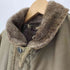 ユーエスネイビー U.S.NAVY 40S N-1 U.S.N. BROWN FIELD ステンシルプリント WALDES コの字留め ジップ ジャングルクロス デッキジャケット アルパカファー メンズ