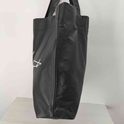 ヨウジヤマモト Yohji Yamamoto シグネチャーロゴカウレザートートバッグ メンズ