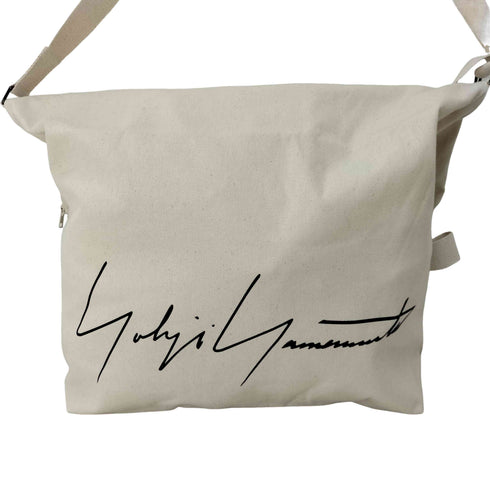 ヨウジヤマモト Yohji Yamamoto シグネチャーロゴキャンバスメッセンジャーバッグ メンズ ONE SIZE