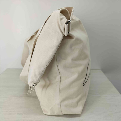 ヨウジヤマモト Yohji Yamamoto シグネチャーロゴキャンバスメッセンジャーバッグ メンズ ONE SIZE
