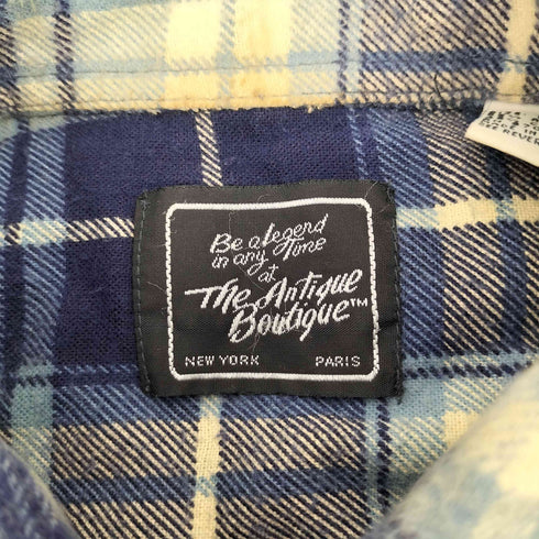 The Antique Boutique コットン リネン タータンチェック L/S シャツ メンズ import:L