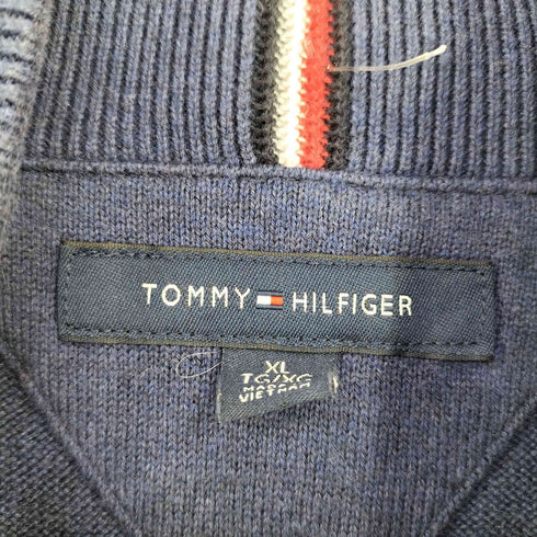 トミーヒルフィガー TOMMY HILFIGER メランジコットンハーフジップニット メンズ import:XL