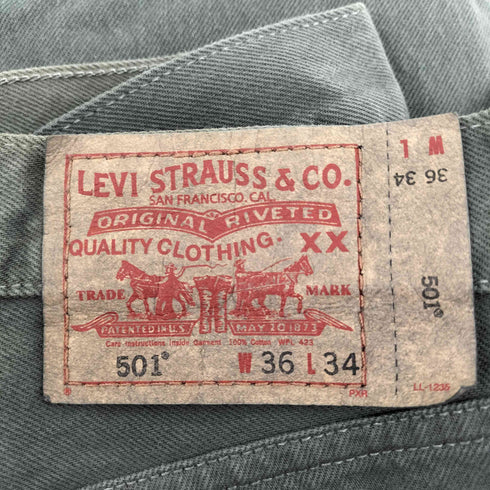 リーバイス Levis 00S 501 ボタン裏740刻印 製品染 ボタンフライ デニムパンツ 07年製 メンズ W36 L34